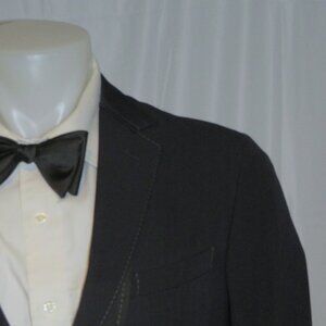 Lanvin Navy Blue Barathea Very Recent Two Button Formal Suit 40R